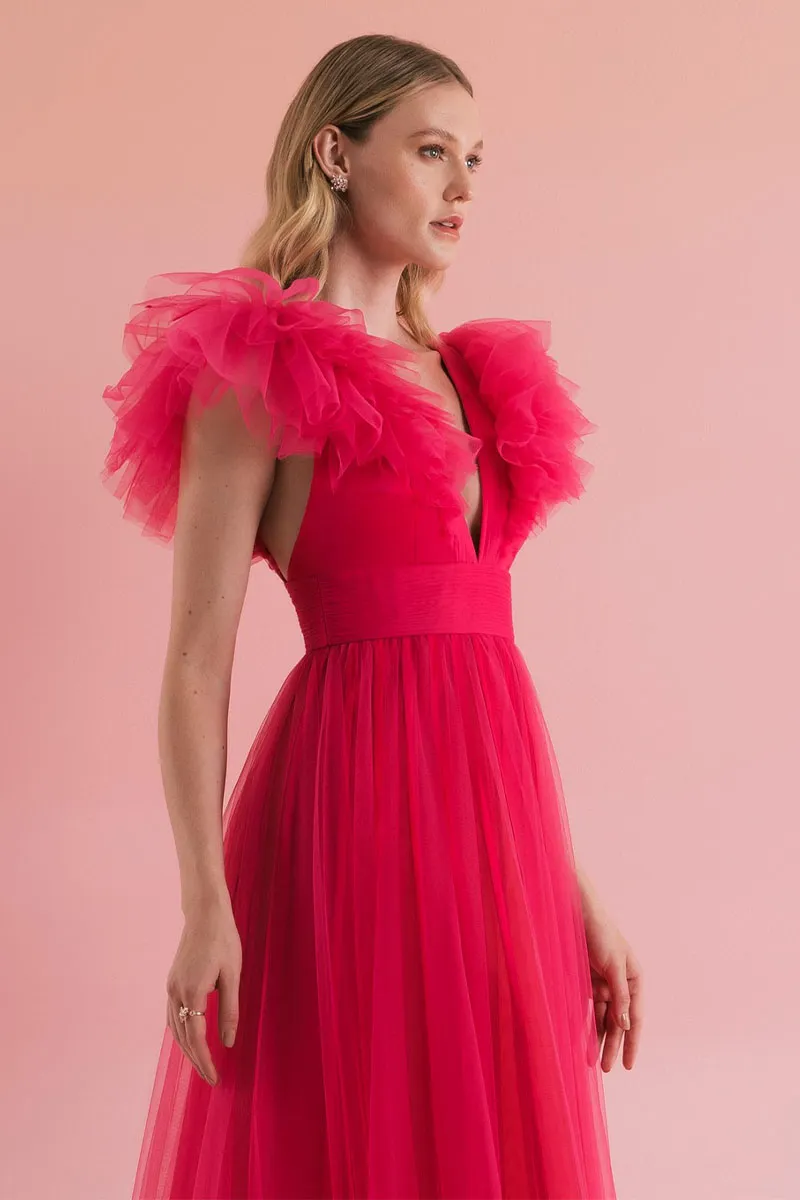 Vielle Tulle Graceful Maxi Dress