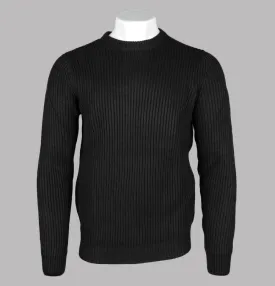 Weekend Offender Couto Knitted Ribbed Sweater Black