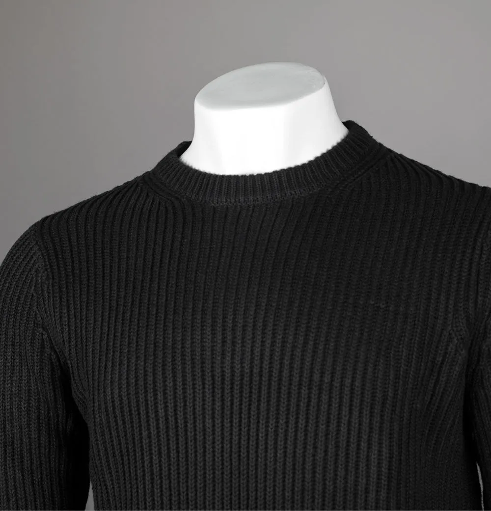 Weekend Offender Couto Knitted Ribbed Sweater Black