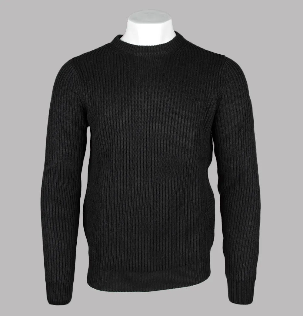 Weekend Offender Couto Knitted Ribbed Sweater Black