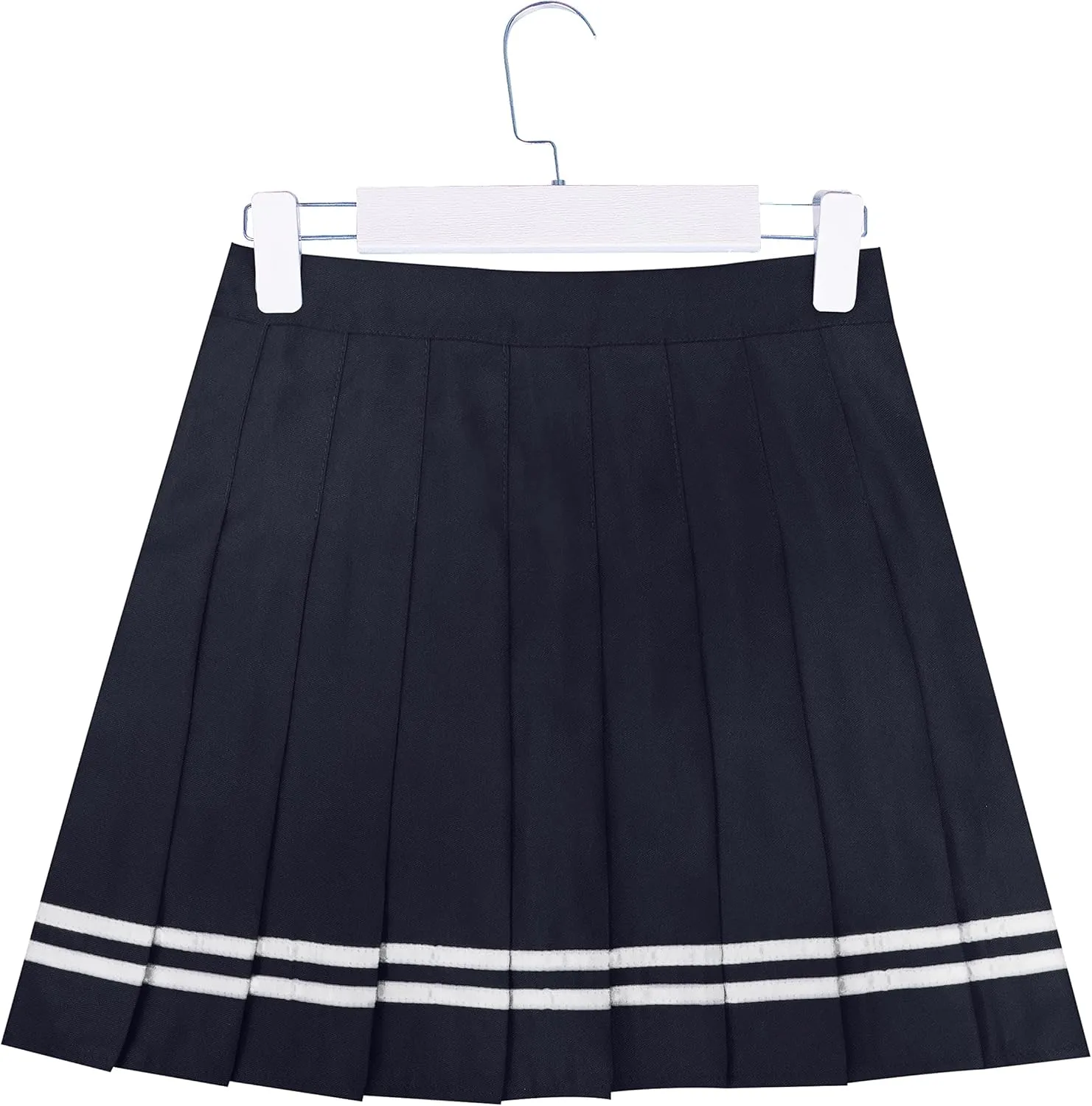 Women Girls High Waist Pleated Mini Skirt with Lining Shorts
