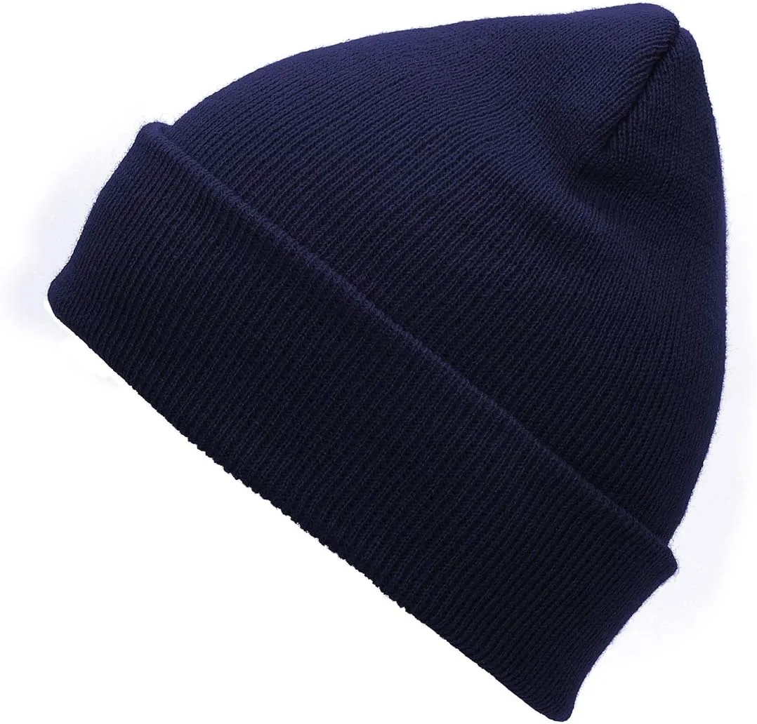 Zando Beanie for Men Women Cuffed Cap Soft Slouchy Beanie Winter Knit Hats Fisherman Beanie Skull Cap Unisex Daliy Beanie